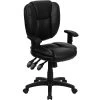 Flash Furniture Leather/Faux Leather Task Chair, Black (GO-930F-BK-LEA-ARMS-GG) -Cheap The Flex Chair Store unnamed file 4798