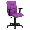 Flash Furniture Mid-Back Quilted Vinyl Task Chair With Nylon Arms, Purple -Cheap The Flex Chair Store unnamed file 4813
