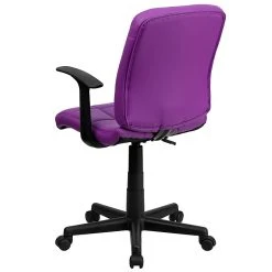 Flash Furniture Mid-Back Quilted Vinyl Task Chair With Nylon Arms, Purple -Cheap The Flex Chair Store unnamed file 4820