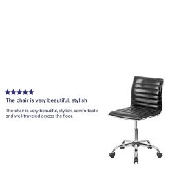 Flash Furniture Vinyl Low Back Armless Ribbed Designer Swivel Task Chair, Black (DS512BBK) 15 Flash Furniture Vinyl Low Back Armless Ribbed Designer Swivel Task Chair, Black (DS512BBK) -Cheap The Flex Chair Store unnamed file 4830
