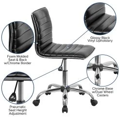 Flash Furniture Vinyl Low Back Armless Ribbed Designer Swivel Task Chair, Black (DS512BBK) 16 Flash Furniture Vinyl Low Back Armless Ribbed Designer Swivel Task Chair, Black (DS512BBK) -Cheap The Flex Chair Store unnamed file 4831