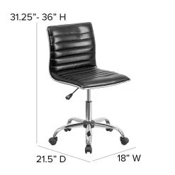 Flash Furniture Vinyl Low Back Armless Ribbed Designer Swivel Task Chair, Black (DS512BBK) 17 Flash Furniture Vinyl Low Back Armless Ribbed Designer Swivel Task Chair, Black (DS512BBK) -Cheap The Flex Chair Store unnamed file 4832