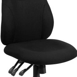 Flash Furniture BT90297M Fabric-Upholstered Mid-Back Multi-Functional Ergo Swivel Task Chair, Black -Cheap The Flex Chair Store unnamed file 4843