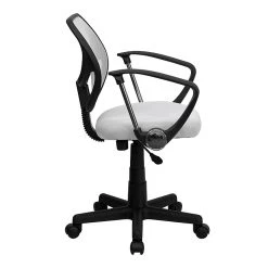 Flash Furniture Fabric Mid-Back Task Chair With Capped Arm, White -Cheap The Flex Chair Store unnamed file 4854