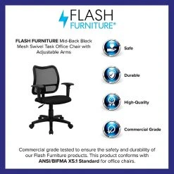 Flash Furniture Mid Back Mesh Task Chair With Fabric Seat And Arms, Black 13 Flash Furniture Mid Back Mesh Task Chair With Fabric Seat And Arms, Black -Cheap The Flex Chair Store unnamed file 4859