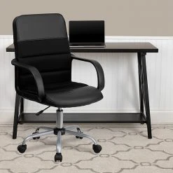 Flash Furniture Mesh Back LeatherSoft Task Chair, Black (LF-W-61B-2-GG) -Cheap The Flex Chair Store unnamed file 4874