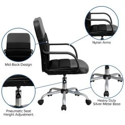 Flash Furniture Mesh Back LeatherSoft Task Chair, Black (LF-W-61B-2-GG) -Cheap The Flex Chair Store unnamed file 4877