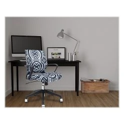 The Raynor Group Elizabeth Sutton Gramercy Fabric Swivel Task Chair, Black Grayscale Echo Silver (K-ESGR-BLK-ECHO-SIL) -Cheap The Flex Chair Store unnamed file 4888