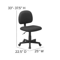 Flash Furniture 31" - 37 1/2" Fabric Ergonomic Task Chairs (BT660BLK) -Cheap The Flex Chair Store unnamed file 4894