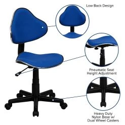 Flash Furniture Fabric Ergonomic Task Chairs With Chrome Metal Band Accent (BT699BLUE) -Cheap The Flex Chair Store unnamed file 4913