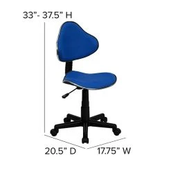 Flash Furniture Fabric Ergonomic Task Chairs With Chrome Metal Band Accent (BT699BLUE) -Cheap The Flex Chair Store unnamed file 4914
