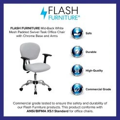 Flash Furniture Mesh Task Chairs With Arms And Chrome Base (H2376FWHTARMS) -Cheap The Flex Chair Store unnamed file 4920