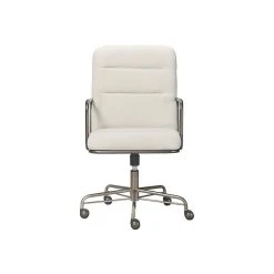 Finch Franklin Bonded Leather Computer And Desk Chair, Cream White (CHR10060D)