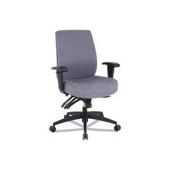 Alera® Wrigley Series 24/7 High Performance Mid-Back Multifunction Task Chair, Up To 275 Lbs., Gray Seat/Back, Black Base
