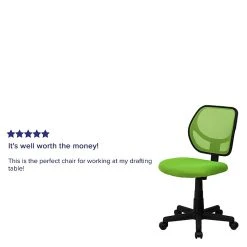 Flash Furniture Fabric Mid-back Task Chair, Green -Cheap The Flex Chair Store unnamed file 4967