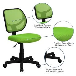 Flash Furniture Fabric Mid-back Task Chair, Green -Cheap The Flex Chair Store unnamed file 4968