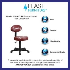 Flash Furniture Vinyl Football Task Chair Without Arms, Red 14 Flash Furniture Vinyl Football Task Chair Without Arms, Red -Cheap The Flex Chair Store unnamed file 4975