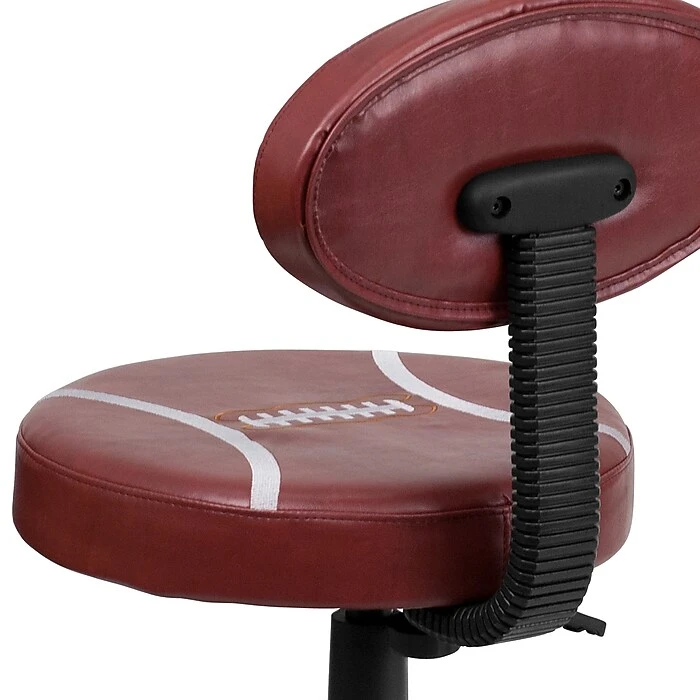 Flash Furniture Vinyl Football Task Chair Without Arms, Red 10 Flash Furniture Vinyl Football Task Chair Without Arms, Red - Image 8