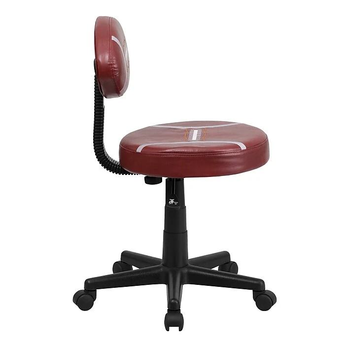 Flash Furniture Vinyl Football Task Chair Without Arms, Red 11 Flash Furniture Vinyl Football Task Chair Without Arms, Red - Image 9