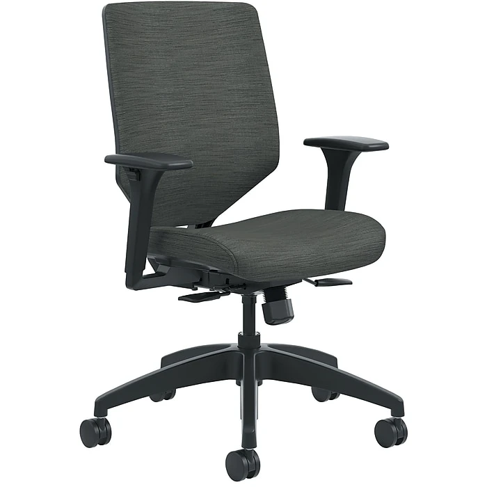 HON Solve Upholstered Charcoal ReActiv Back Mid-Back Task Chair, Ink Seat Fabric (HONSVU1ACLC10TK) 3 HON Solve Upholstered Charcoal ReActiv Back Mid-Back Task Chair, Ink Seat Fabric (HONSVU1ACLC10TK)
