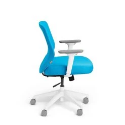 Poppin Pool Blue Max, Task Chair, Mid Back, White Frame (101890) -Cheap The Flex Chair Store unnamed file 5004