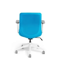 Poppin Pool Blue Max, Task Chair, Mid Back, White Frame (101890) -Cheap The Flex Chair Store unnamed file 5005