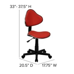 Flash Furniture Fabric Ergonomic Task Chairs With Chrome Metal Band Accent (BT699RED) -Cheap The Flex Chair Store unnamed file 5049