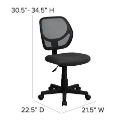 Flash Furniture Mesh Task Chair, Gray (WA-3074-GY-GG) -Cheap The Flex Chair Store unnamed file 5076