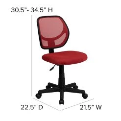 Flash Furniture Mid-Back Task Chair, Red -Cheap The Flex Chair Store unnamed file 5091
