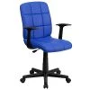 Flash Furniture Mid-Back Quilted Vinyl Task Chair With Nylon Arms, Blue -Cheap The Flex Chair Store unnamed file 5112