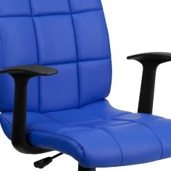 Flash Furniture Mid-Back Quilted Vinyl Task Chair With Nylon Arms, Blue -Cheap The Flex Chair Store unnamed file 5120
