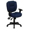 Flash Furniture Mid Back Fabric Multi-Functional Ergonomic Task Chair With Arms, Navy Blue -Cheap The Flex Chair Store unnamed file 5121