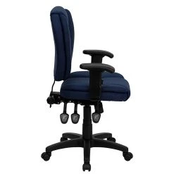 Flash Furniture Mid Back Fabric Multi-Functional Ergonomic Task Chair With Arms, Navy Blue -Cheap The Flex Chair Store unnamed file 5125