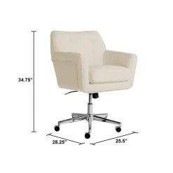 Serta Style Ashland Faux Leather Swivel Computer And Desk Chair, Cream (47140F) -Cheap The Flex Chair Store unnamed file 513