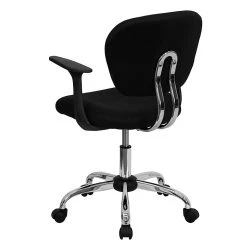 Flash Furniture Mid Back Mesh Task Chair With Arms And Chrome Base, Black -Cheap The Flex Chair Store unnamed file 5160