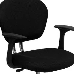 Flash Furniture Mid Back Mesh Task Chair With Arms And Chrome Base, Black -Cheap The Flex Chair Store unnamed file 5161