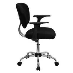 Flash Furniture Mid Back Mesh Task Chair With Arms And Chrome Base, Black -Cheap The Flex Chair Store unnamed file 5162