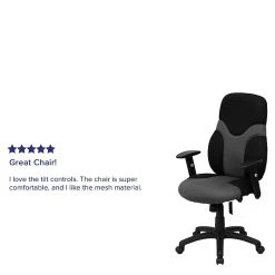 Flash Furniture Mesh Ergonomic Task Chair With Adjustable Arms, Black/Gray -Cheap The Flex Chair Store unnamed file 5247