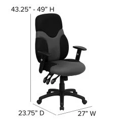 Flash Furniture Mesh Ergonomic Task Chair With Adjustable Arms, Black/Gray -Cheap The Flex Chair Store unnamed file 5249