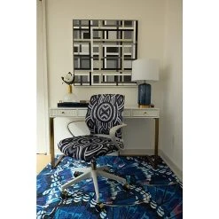 The Raynor Group Elizabeth Sutton Gramercy Fabric Swivel Task Chair, White Grayscale Echo Gold (K-ESGR-WHT-ECHO-GLD) -Cheap The Flex Chair Store unnamed file 5317