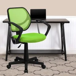 Flash Furniture Fabric Mid-Back Task Chair With Arm, Green -Cheap The Flex Chair Store unnamed file 5360