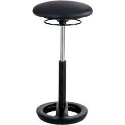 Safco Twixt® Active Seating Extended Height Chair, Black Vinyl