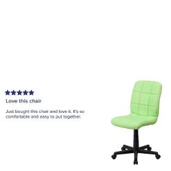 Flash Furniture Mid-Back Quilted Vinyl Task Chair, Green -Cheap The Flex Chair Store unnamed file 5422