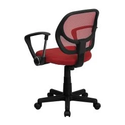 Flash Furniture Fabric Mid-Back Task Chair With Capped Arm, Red -Cheap The Flex Chair Store unnamed file 5435