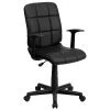 Flash Furniture Mid-Back Quilted Vinyl Task Chair With Nylon Arms, Black -Cheap The Flex Chair Store unnamed file 5439