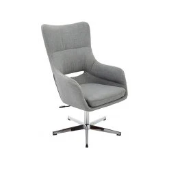 Hanover Harrison Polyester Swivel Task Chair, Gray (HOC0013)