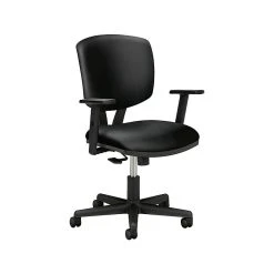 HON Volt SofThread Leather Task Chair, Black (HON5703ASB11)