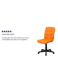 Flash Furniture Mid-Back Quilted Vinyl Task Chair, Orange -Cheap The Flex Chair Store unnamed file 5537