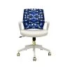 The Raynor Group Elizabeth Sutton Gramercy Fabric Swivel Task Chair, Blue Prism White Gold (K-ESGR-WHT-PRSM-GLD) -Cheap The Flex Chair Store unnamed file 5579