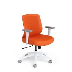 Poppin Orange Max, Task Chair, Mid Back, White Frame (101889) -Cheap The Flex Chair Store unnamed file 5594